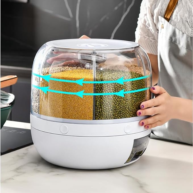 Food Dispenser 6-Grid Storage Container