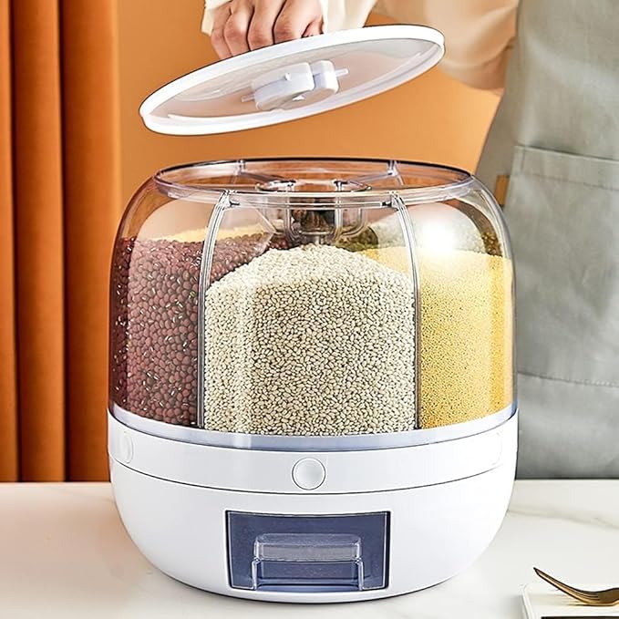 Food Dispenser 6-Grid Storage Container